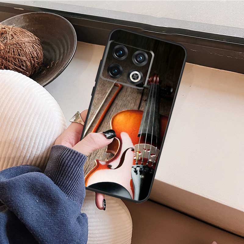 Elegant Violins Bow Sheet Music For OnePlus 15 13 12 11 10 13T 10T 12R 13R 15R Case For OnePlus Nord 5 CE 3 2 4 Lite N20 N30