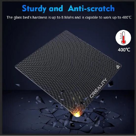 Creality Ender 3 Glass Bed Upgraded 3D Printer Tempered Glass Plate Build Surface 235x235x4mm for Ender 3/Ender 3 Pro/Ender 3 V2