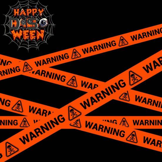 Halloween Warning Tape Outdoor Danger Warning Line Decoration Window Hanging Banner Scary Haunted House Prop Party Supplies