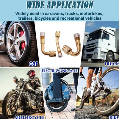 Tire Extender, Brass Inflation Nozzle Extender Stem Extender, Universal Tire Extender For Cars, Motorcycles, Bicycles, Scooters
