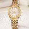 Super Horký Prodej Luxusní Dámské Hodinky Quartz Zlatá Nerezová Ocel Malý Ciferník Římská Číslice Zlatý Přívěsek Šaty Módní Hodinky