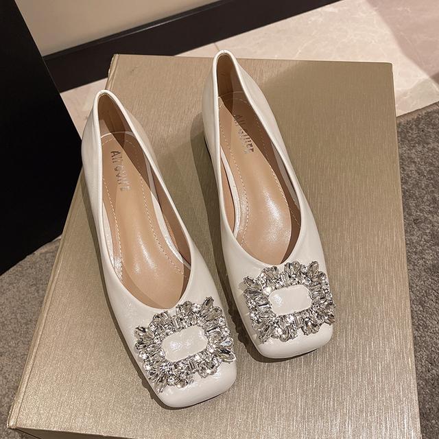 

Брендовые женские сандалии на массивном каблуке, обувь на мелком каблуке, дизайнерские туфли-лодочки с кристаллами, новые летние тенденции, вечерние платья, женская обувь Mujer 38 бежевый