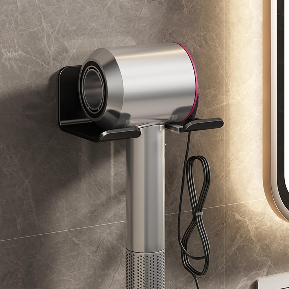 Dryer Organizer Space Saving Wall-Mounted Hair Dryer Holder Hook Storage Bracket Storage Shelves