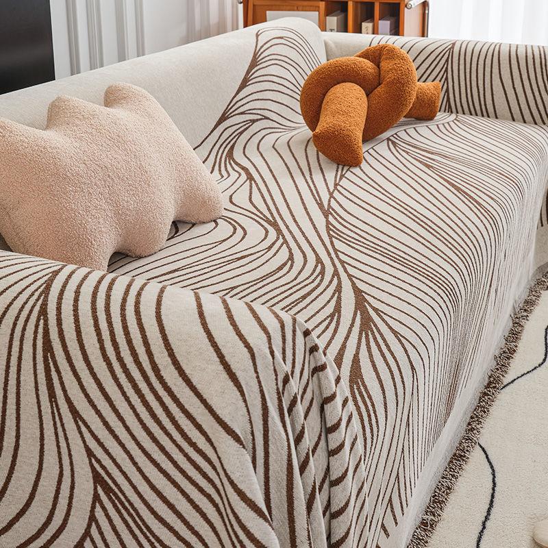 Sofa Towel All-season Universal Cover Cloth with Full Cover and Double-sided Use, Chenille Universal Cover, Anti Cat Paw Sofa Mat