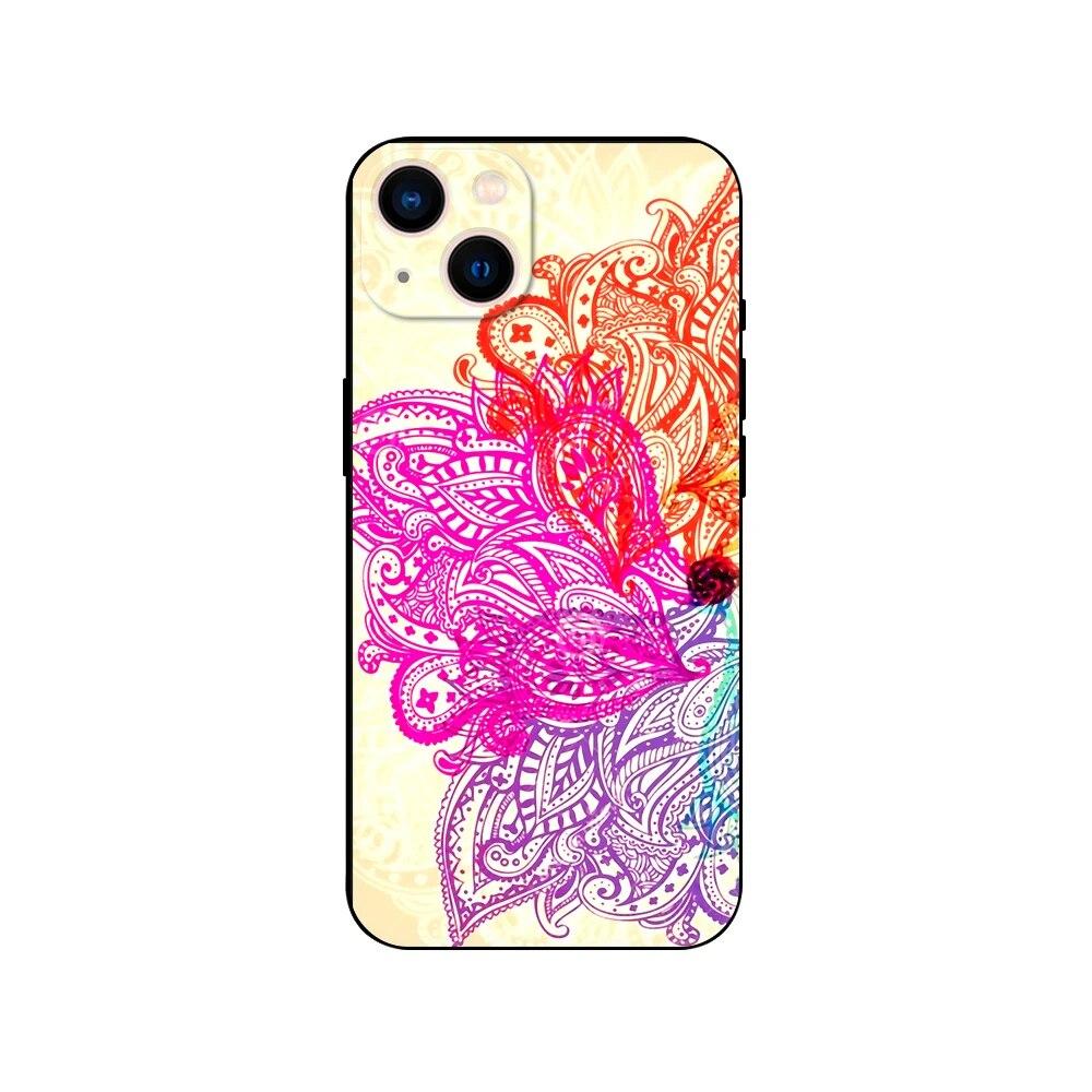 Husă de telefon cu flori de pictură colorată pentru iPhone Samsung Galaxy Redmi Xiaomi Oppo OnePlus Note SA 7 8 9 10 11 12 13 14 20 21 22 23 53 54 Pro Max Ultra