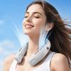 LED Digital Display Neck Fan 5-Speed Electric Air Cooler Portable Portable Neck Fan  Travel