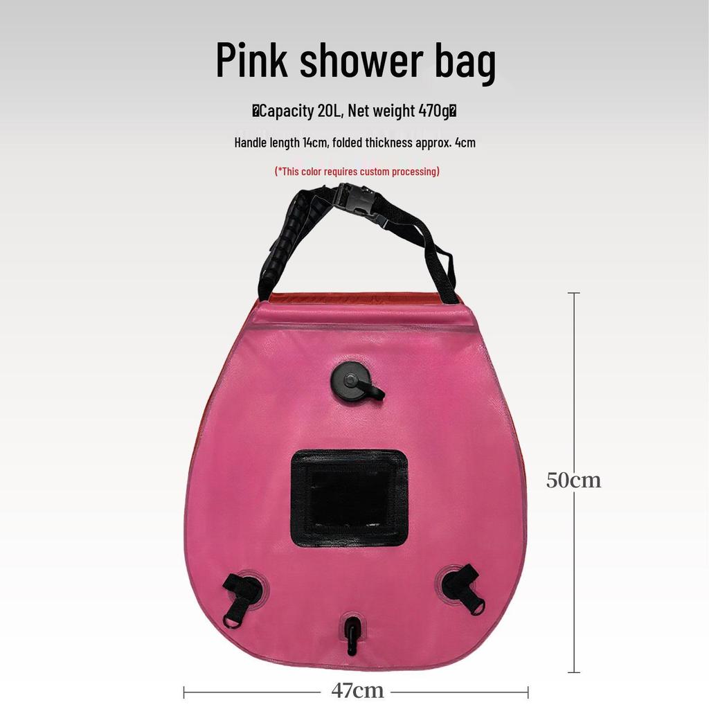 Portable Thickened Solar Shower Bag for Outdoor Camping and Water Storage