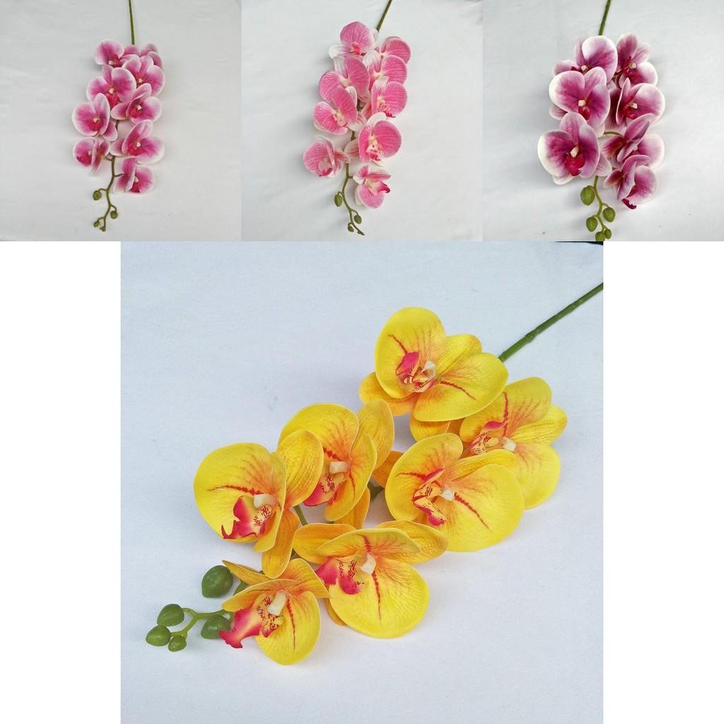 Phalaenopsis Artificial Orchid 3d Realistic Multi Stem For Home Decor Wedding