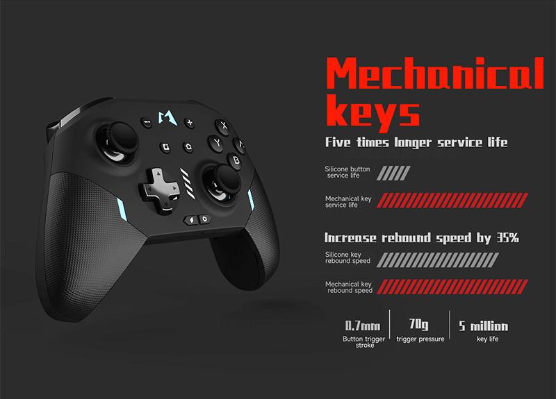 MOBAPAD Blue Tooth Gamepad Wireless Game Controller Joystick RGB Light 6axis for Nintendo Switch PC Android iOS Game Accessories