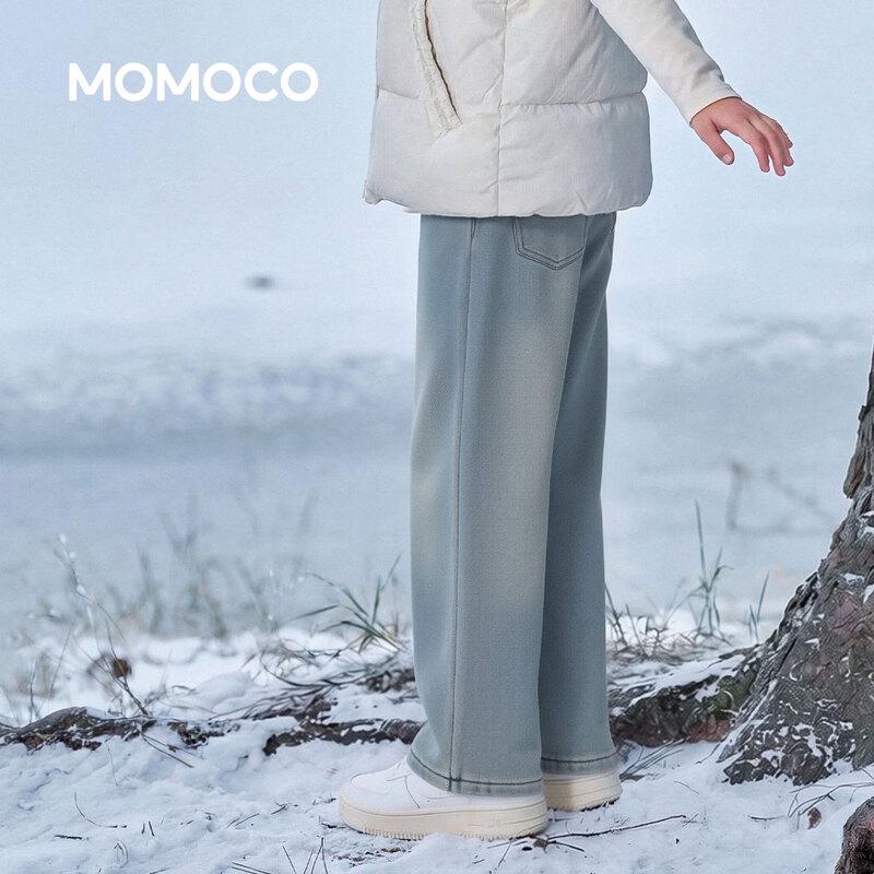 MOMOCO Girls' Winter Fleece-Lined Loose-Fit Jeans