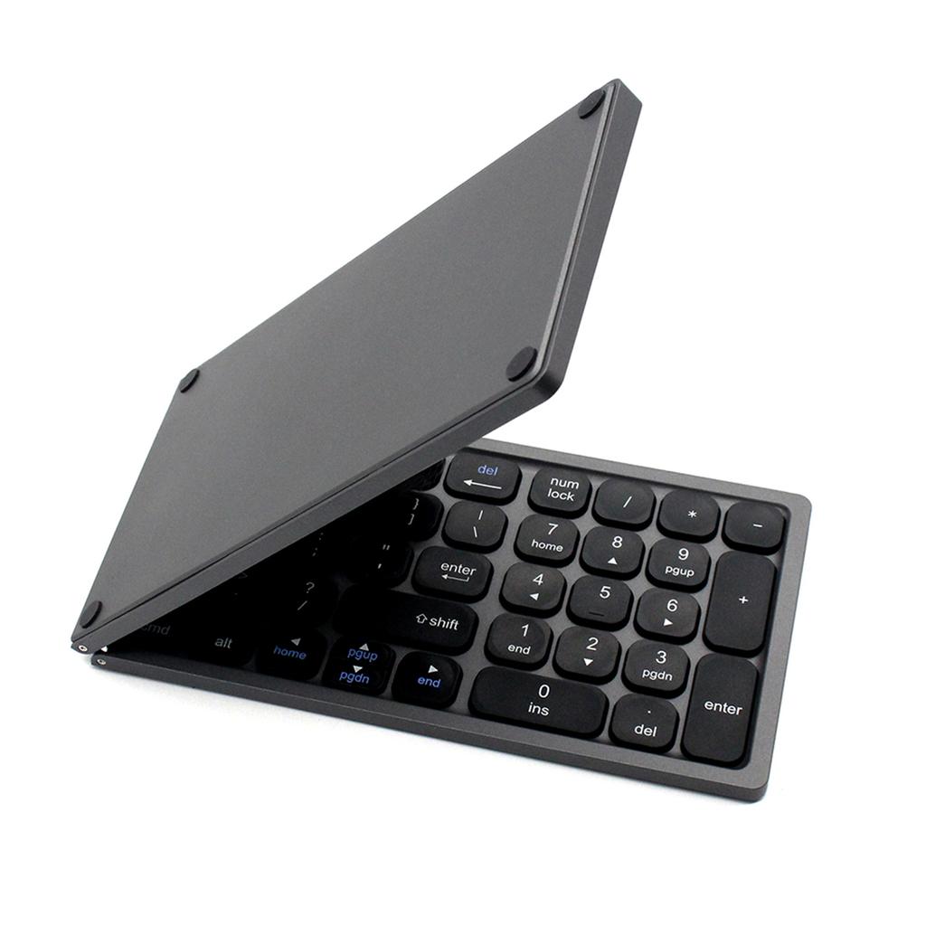 Foldable   Wireless Keyboard Portable Keyboard  -size Keyboard Support       Smartphone and Tablet Grey