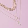 Stunning Multi-layer Alloy Key Pendant Necklace For Women Elegant Fashion Jewelry