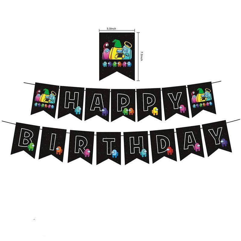 

Party Theme Birthday Decor Suit Supplies Set Balloon Banner Cake Topper