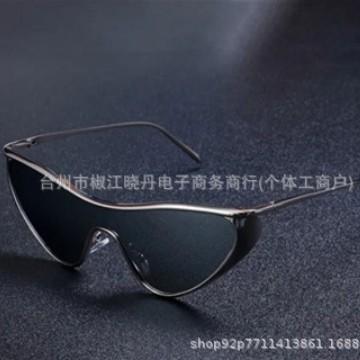 European and American fashion sunglasses men's new cat's eye women's luxury metal sunglasses men's power power