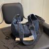 Schoolbag1011 new denim retro versatile simple large capacity commuter casual fashion messenger bag shoulder bag women's bag