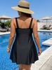 Tankini Banana Leaf Plus Size: Stroje kąpielowe dwuczęściowe ze spódniczką kąpielową dla kobiet