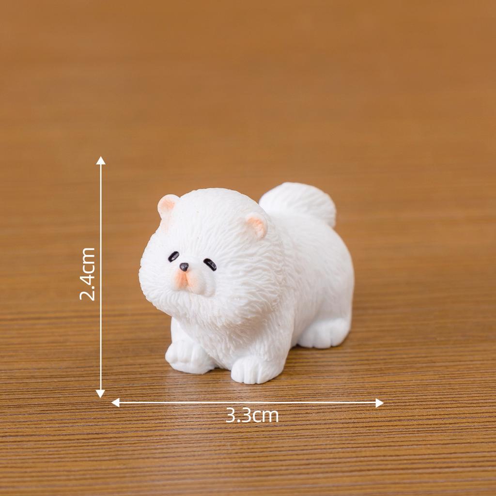 Car Desktop Mini Ornament Micro Landscape Creative Cute Realistic Little Dog Figurine