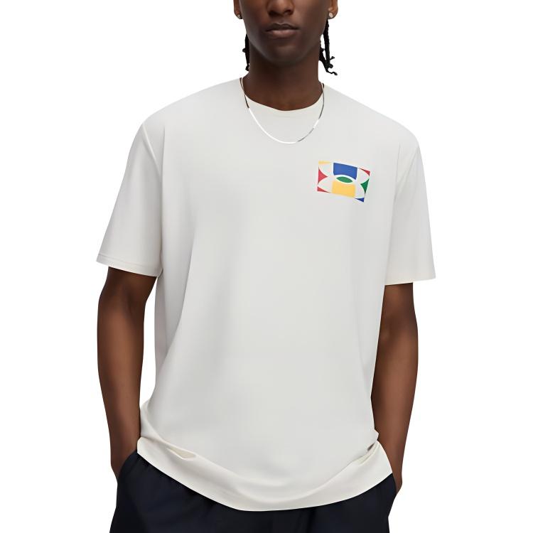 Under Armour Museum Color Block Print Loose Fit Sports Casual Short Sleeve T-Shirt Men Tops Rock 1390172-279