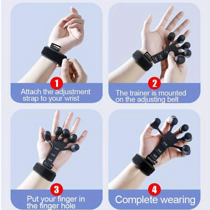 Adjustable Anti-Slip Finger Trainer, Grip Strength Hand Exerciser, Portable Finger Expander for Basketball Training