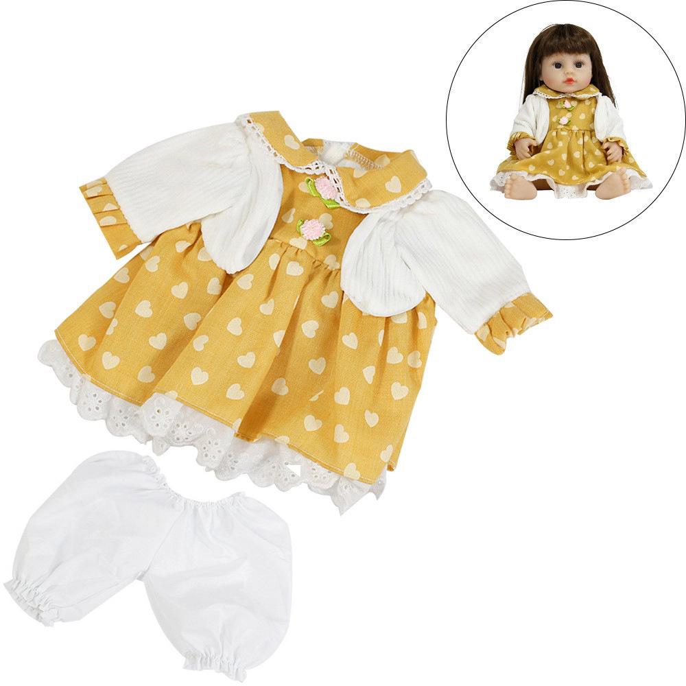 18" Soft Silicone Reborn Doll Clothes, 45cm DIY Girl's Realistic Doll Outfit.