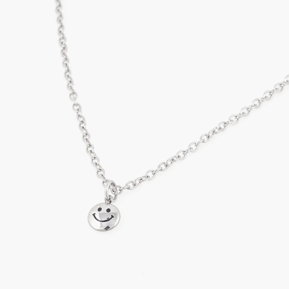 Jbans Classic Lucky Smile Pendant Chain Necklace (C2501-An838_Sv)