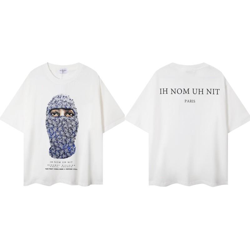GLYDE Rundhals Herren Maske Bedrucktes Modisches Sommer Kurzarm T-Shirt Mit Persönlichkeit Und Spaß Street Trend T-Shirt
