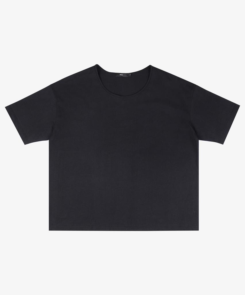 Ousa Soft U-Neck Plain Short Sleeve T-Shirt 2 Colors