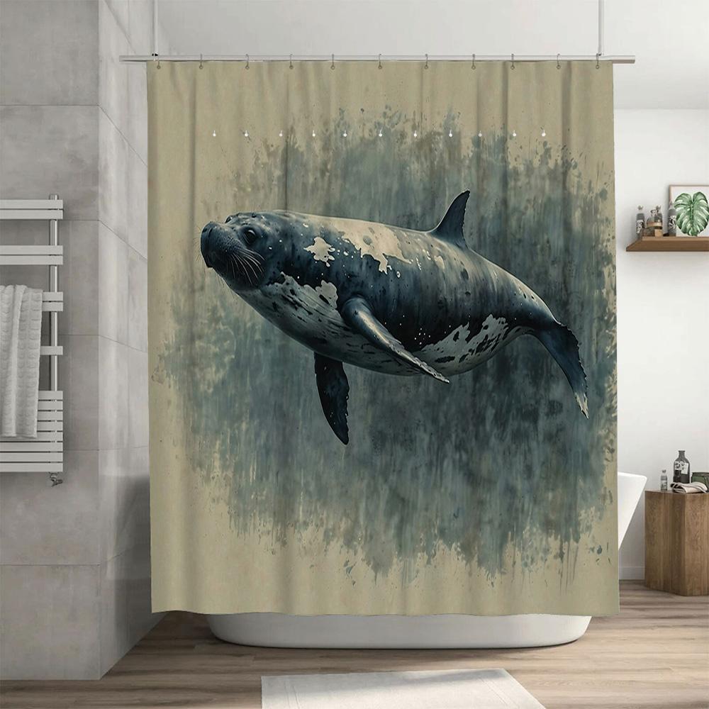Stylish Seals Bath Shower Curtain Waterproof Fabric Decorative Home Bathroom Decor