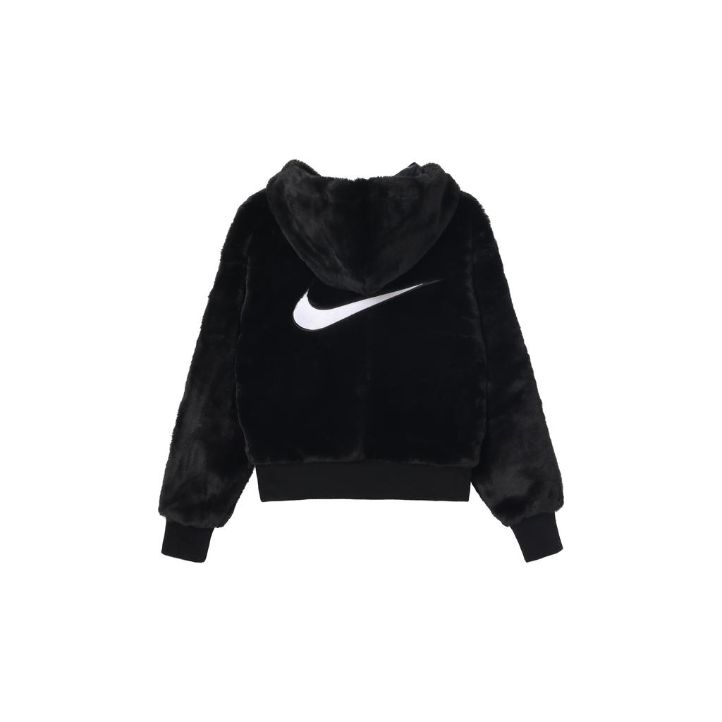 Nike Women'ss Sportswear Essential Faux Fur Jacket Asia Sizing Black DD5117-010