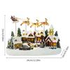 Musical Light Up Reindeer Christmas Ornament Resin Village House Festival Table Decoration For Living Room Bedroom