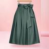 Women's Fashion Solid Color German Traditional Bavarian Beer Festival Retro Strap Pleated Skirt Half Apron