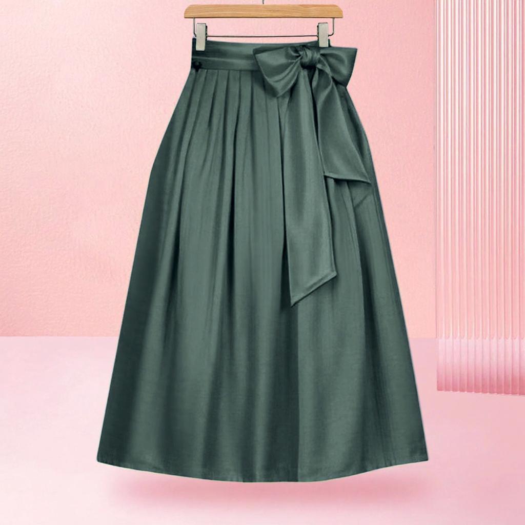 Women's Fashion Solid Color German Traditional Bavarian Beer Festival Retro Strap Pleated Skirt Half Apron