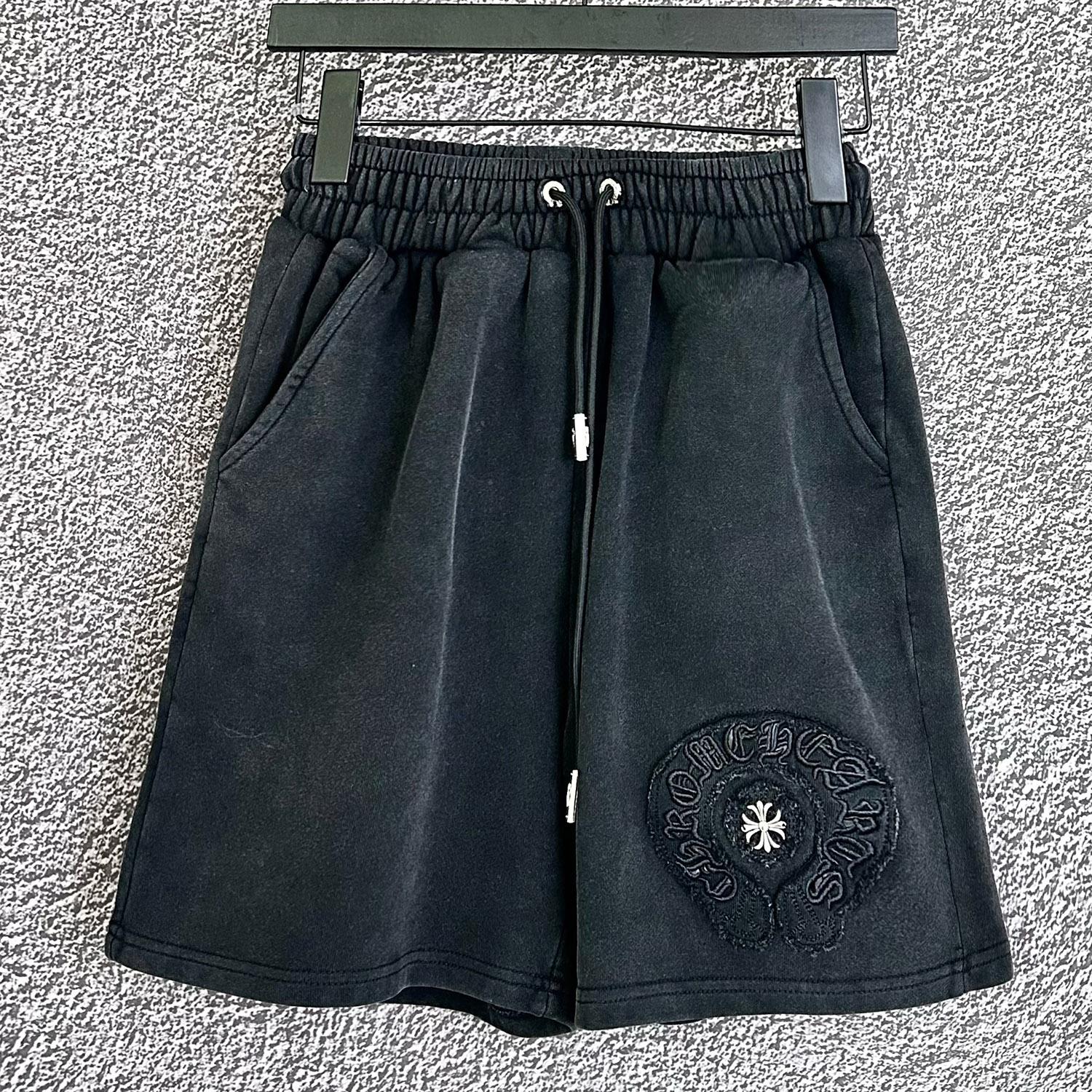 

D004 CHROME HEARTS 2025 Summer New High Quality Cotton Men s Casual Shorts Outdoor Leisure Running Shorts L чорний