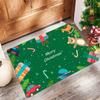 Christmas Themed Door Mat Festive Patterns Like Santa Claus Reindeer Sleigh Christmas Trees Gifts Non Slip Welcome Entrance Ru