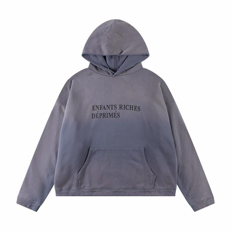 Unisex Oversized Hoodie With Distressed Washed Cotton Print Streetwear Youth Fall