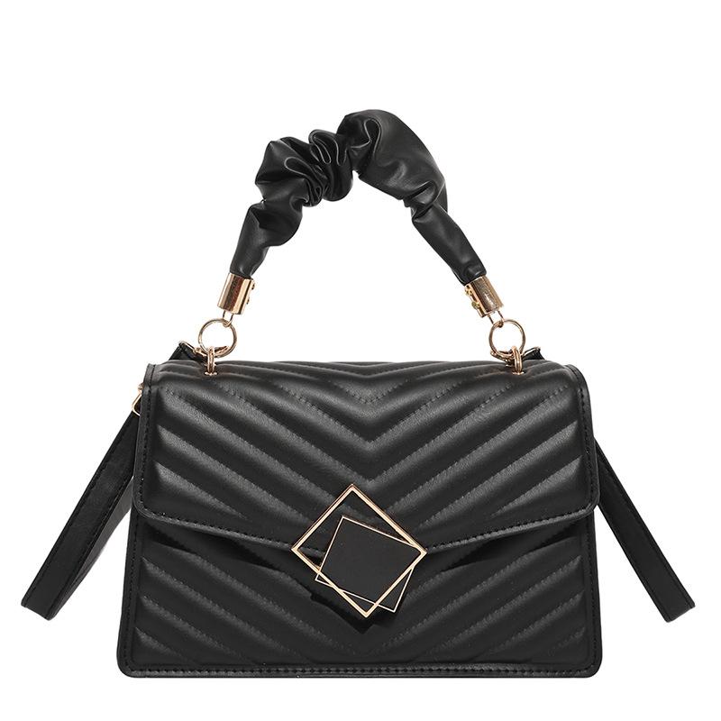 

Hot-selling women s bags, indented Korean bags, fashionable diamond shoulder bags, light luxury and versatile Korean messenger bags. чёрный