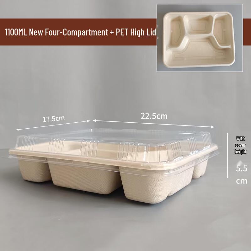 Allied 4-Compartment 1100ml Disposable Food Container