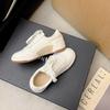 Leather Thick-soled Heightening Little White Shoes Women's Round Head Sports Moral Training Shoes 2025 New Autumn Versatile Casual Shoes