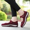 2025 New Women's Breathable Mesh Buckle Shoes, Comfortable and Casual Daily Sports Shoes, Anti Slip Soft Sole Big Size 42 Purple