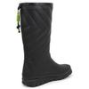 Akiriko MOZ Damen Stepp-Präge-Regenstiefel, Lange Schaftlänge, Wasserdicht, Rutschfeste Sohle, Urethanfutter, Gummistiefel, Schwarz, Größe L