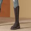 Knight Boots Women's Autumn and Winter New Thick-soled Western Elastic Knee Boots Slim High Boots
