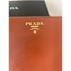 Used PRADA Prada Saffiano Round Zipper Long Wallet Orange