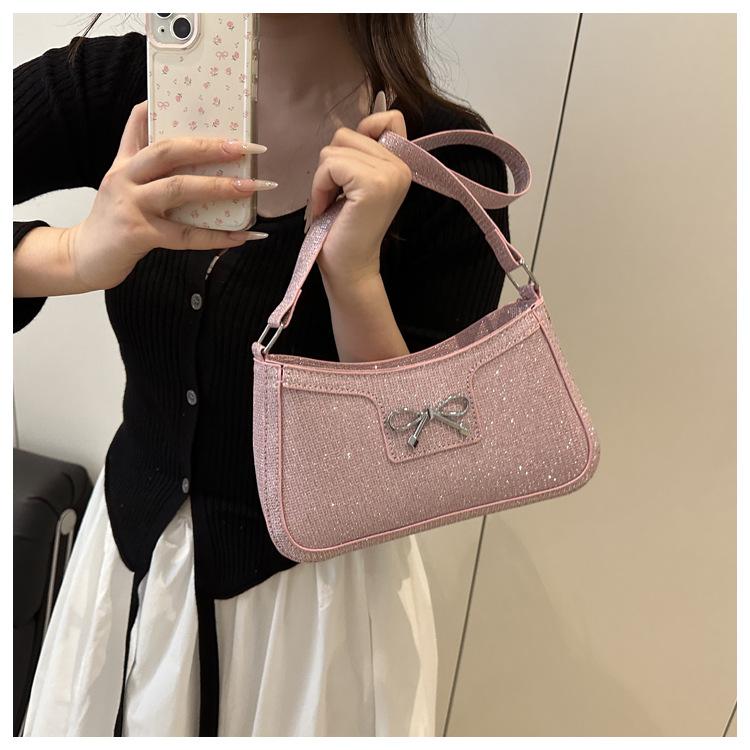 Chic Faux Leather Underarm Bag for Women 2026 Trendy Single Shoulder Purse Fashionable Daily Crossbody Handbag