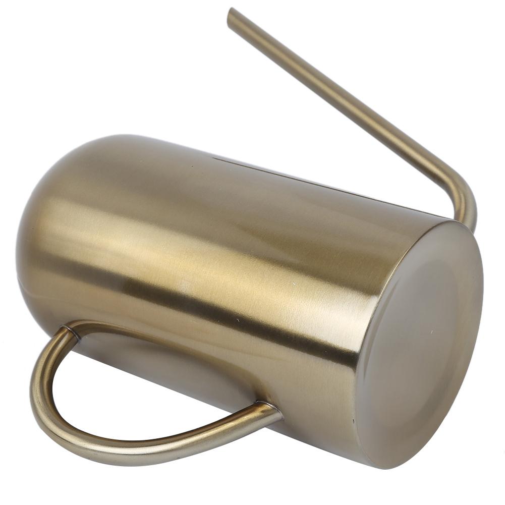 Stainless Steel Long Spout Watering Can Garden Watering Pot Irrigation Tool Gold 1.5L