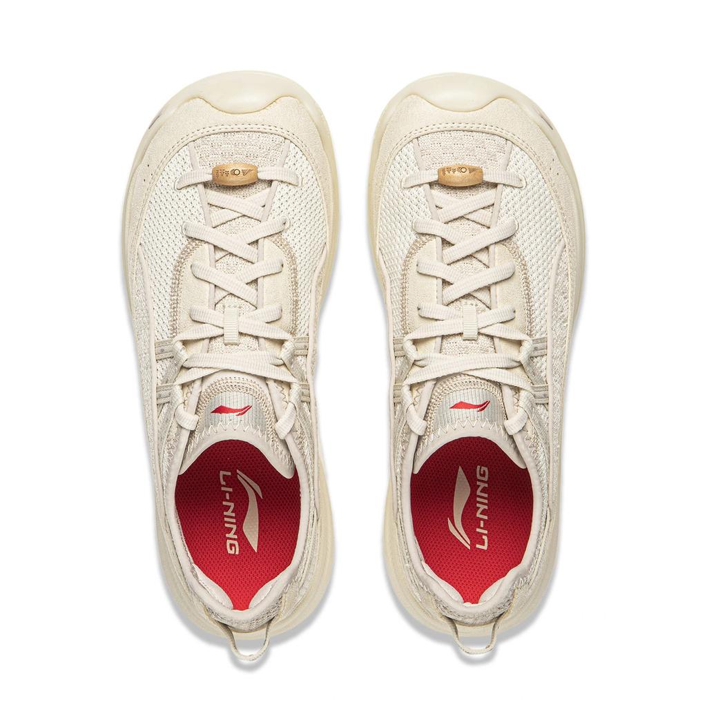Women's Sneakers Li-Ning Outdoor Counterflow Outdoor Shoes Women's Low-top Xuan Paper White