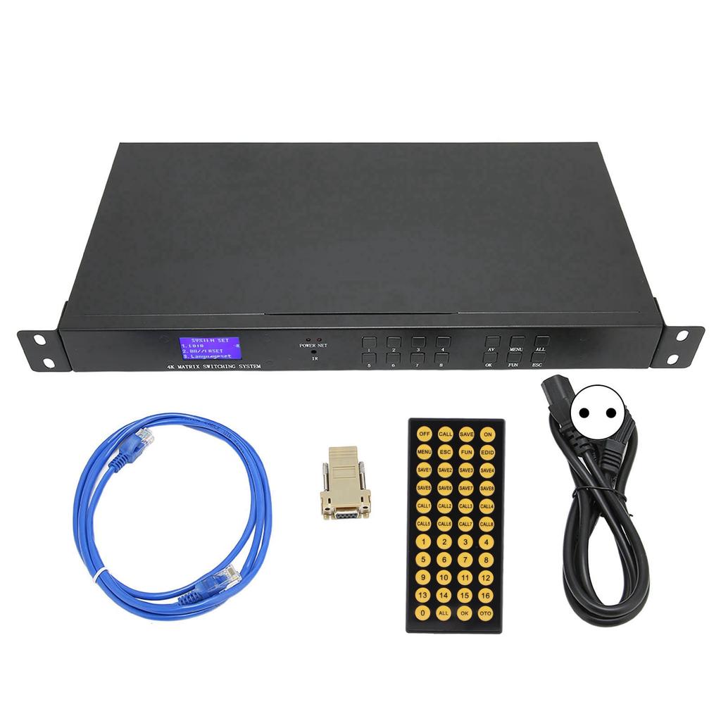 Switcher Interfață Multimedia HD 8x8 Cip 6.5GHz Aliaj Aluminiu 8 Intrări 8 Ieșiri Rack Mount Splitter