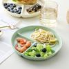 Nordic Style Grid Plate Ceramic Breakfast Fat Reduction Plate High Value Baby Plate One Person Food Three Grid Quantitative Plate