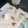 Ultra-Thin Japanese Bear Print Mid-Waist Briefs - Soft, Breathable, High-Elasticity Cotton Underwear