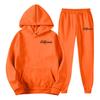 Men's Spring and Autumn Solid Color Suit Hooded Sweater Suit Trend Casual Sports Two-piece Suit
