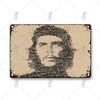 Retro Metalowy Znak Che Guevara Dekoracja Ścienna Sztuka Vintage Plakat Cynowy 20x30 cm
